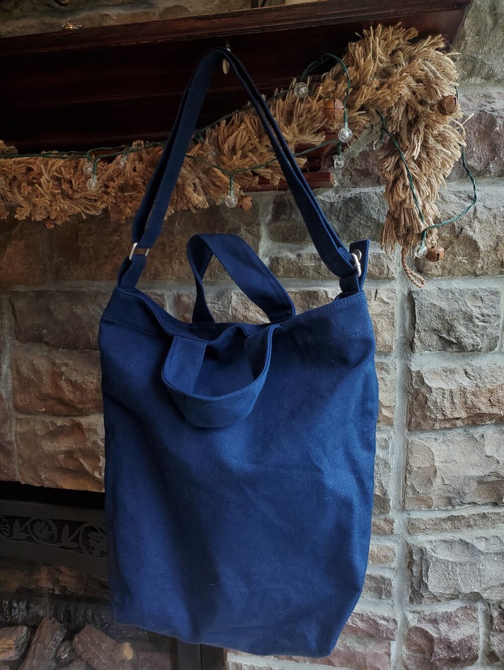BAGGU Canvas Duck Bag in Indigo Blue